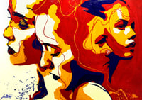 Image 1 of Write Your Story I – Becoming Unveiled in Red Layers (Original Series – Hand Painted 2/3)