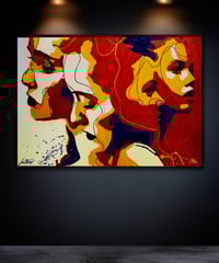 Image 2 of Write Your Story I – Becoming Unveiled in Red Layers (Original Series – Hand Painted 2/3)
