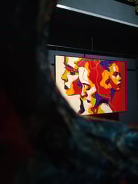 Image 3 of Write Your Story I – Becoming Unveiled in Red Layers (Original Series – Hand Painted 2/3)