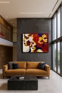 Image 4 of Write Your Story I – Becoming Unveiled in Red Layers (Original Series – Hand Painted 2/3)