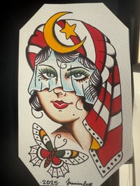 Image 2 of  Girl heads w/ boarders 