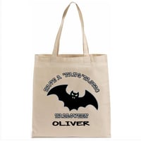 Image 2 of Halloween Trick-or-Treat Tote Bag - Fang-tastic Halloween Bat 