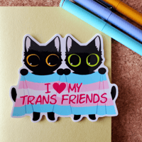 Image 3 of Trans Cats Vinyl Stickers