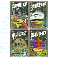 Image 1 of Strange Worlds of When! Series 6 – 11 x 17 Print, Set of 4 Framed