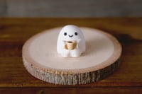 Coffee Ghost - Miniature Clay Desk Buddy