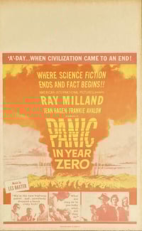 Image 1 of Panic in Year Zero (1962) window card (14"x22")