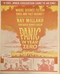 Image 2 of Panic in Year Zero (1962) window card (14"x22")