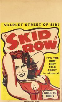 Image 1 of Skid  Row  (1943) window card (14"x22")