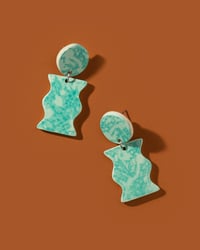 Image 2 of Dappled Wavy Vessel Stud Earrings