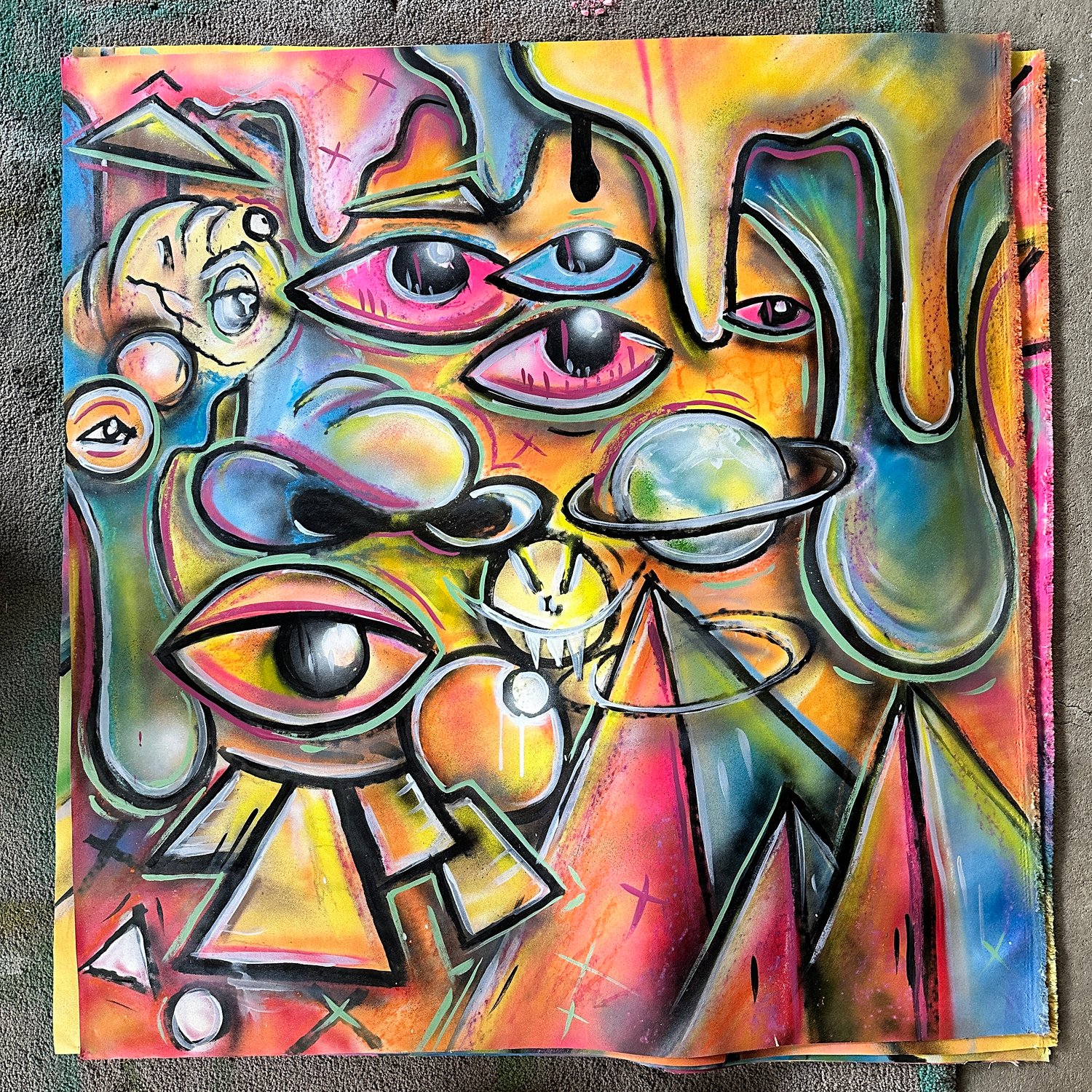 ACID 1 ORIGINAL PAINTING 40x40"