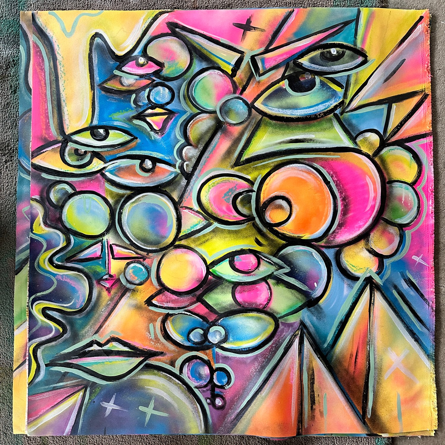 ACID 2 ORIGINAL PAINTING 40x40"