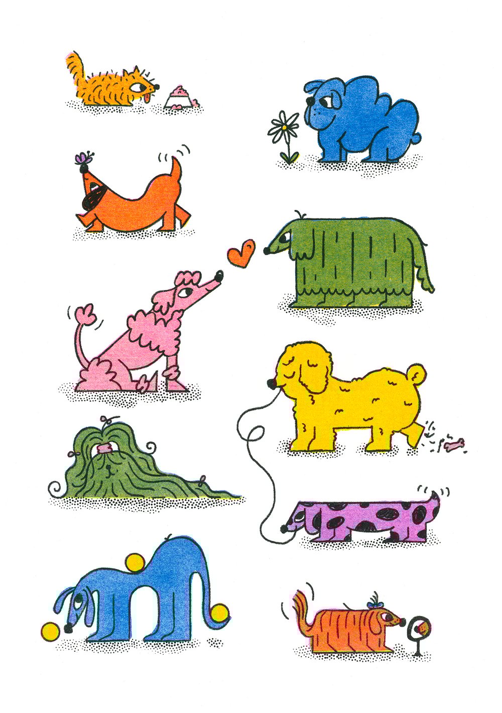 Image of Woofers - A4 Risograph Print