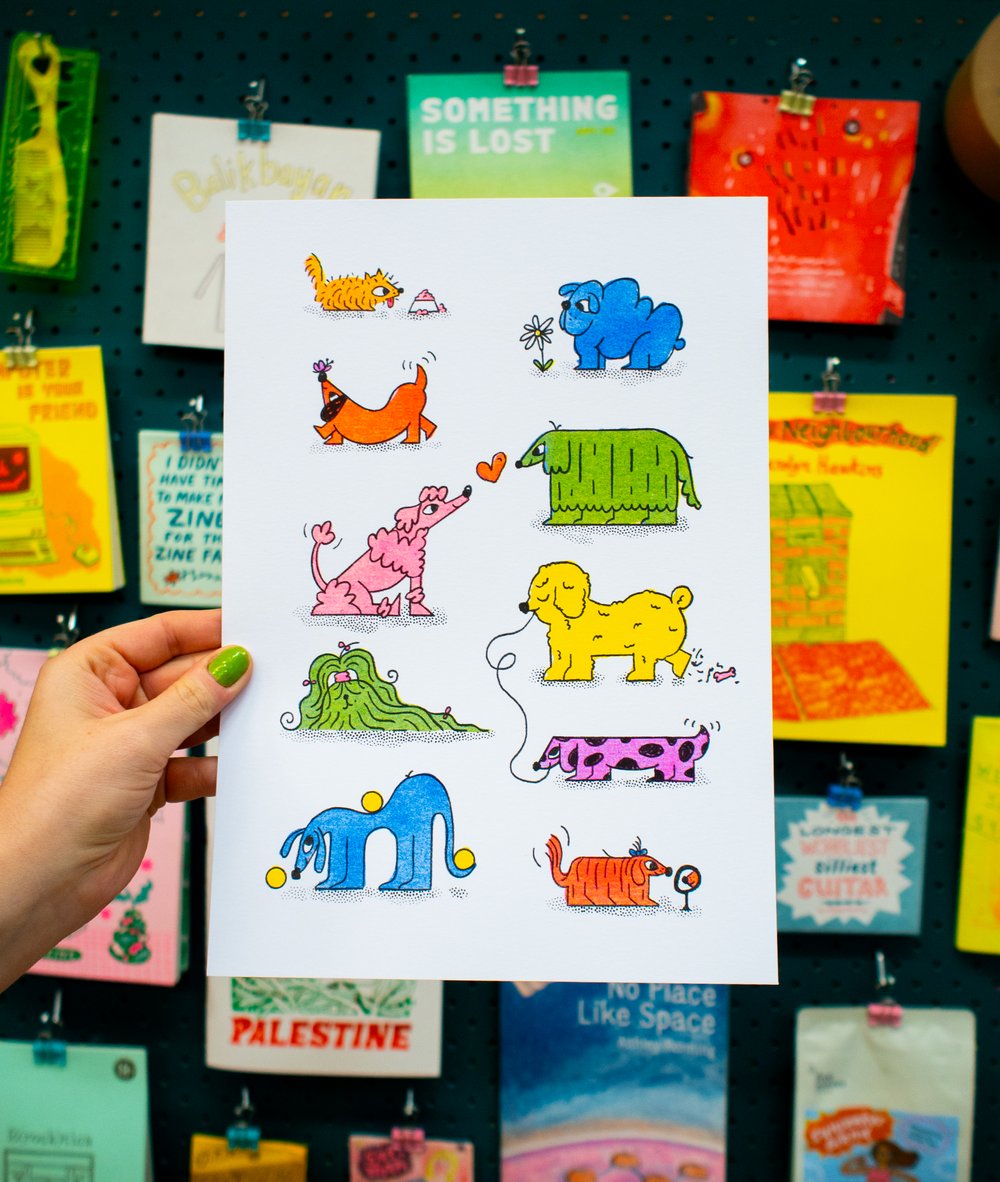 Image of Woofers - A4 Risograph Print