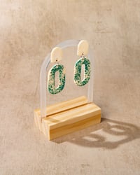 Image 3 of Dappled Oblong Stud Earrings