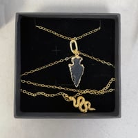 Image 2 of HMBD BLACK OBSIDIAN ARROW BODY CHAIN