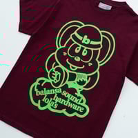 Image 2 of Balansa x Lolas - 'Mouse Bolt' Tee [BURGUNDY]