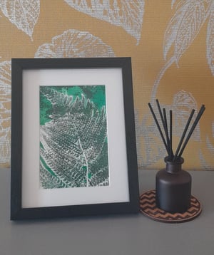 Framed Fern Leaf Monoprint