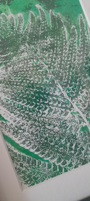 Framed Fern Leaf Monoprint