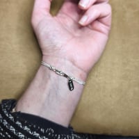 Image 5 of Bracelet rose pastel Argent tissé "Asu"