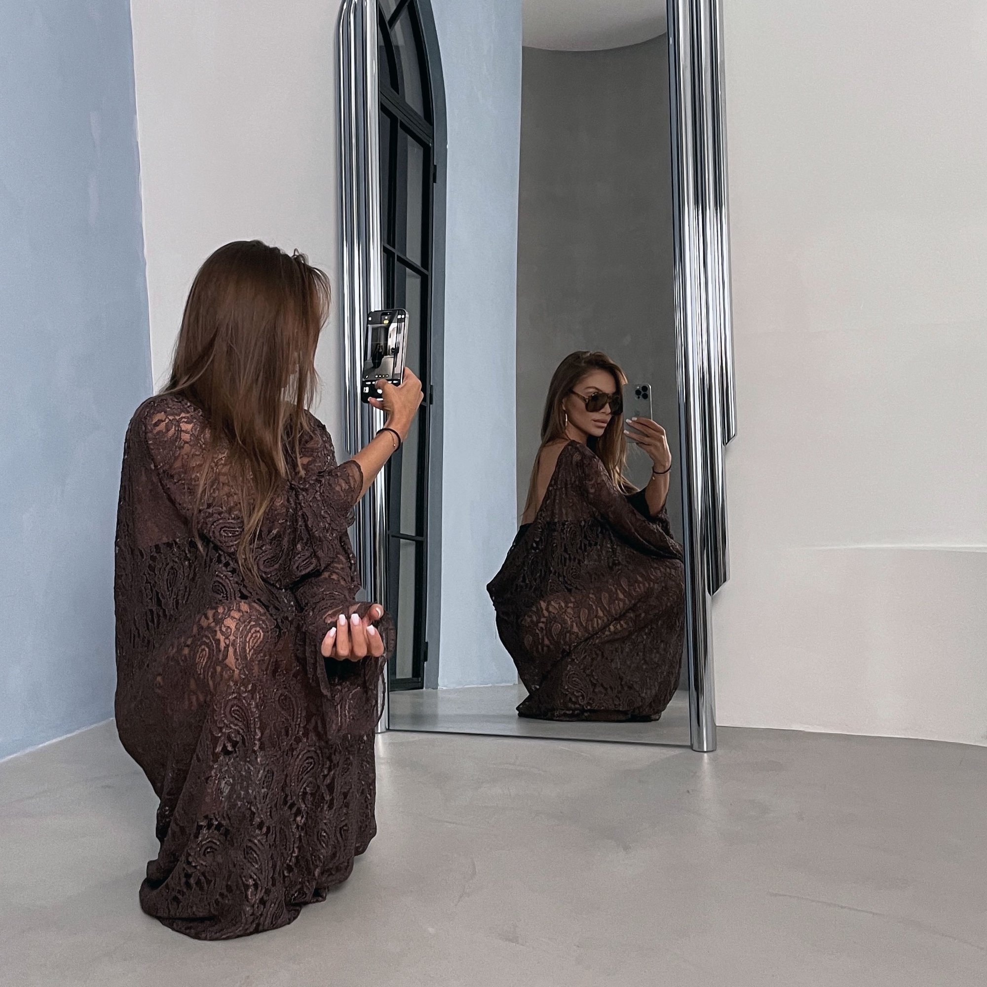 brown paisley maxi dress Sandswept Paisley Maxi Dress Natural/Brown / L