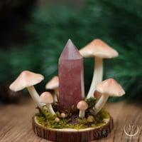 Image 2 of Fungi decoration with strawberry quartz