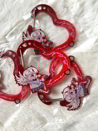 Image 1 of Koharu Love Bullet acrylic carabiner keychain holder!