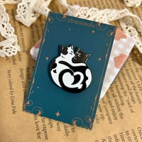 Image 1 of Ying Yang cats enamel pin!