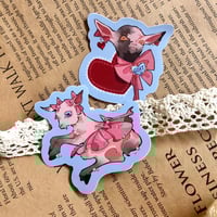 Image 1 of Coquette core Goats! - matte vinyl stickers