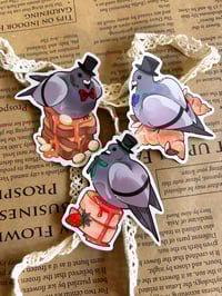 Image 3 of Dapper pigeons - pigeon vinyl stickers!