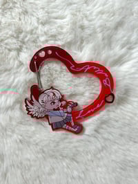 Image 3 of Koharu Love Bullet acrylic carabiner keychain holder!
