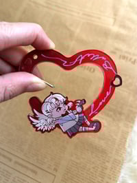 Image 4 of Koharu Love Bullet acrylic carabiner keychain holder!