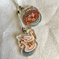 Image 4 of Acrylic phone charm - Bunny udon and Devil Angel ducks