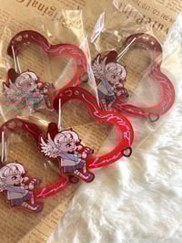 Image 5 of Koharu Love Bullet acrylic carabiner keychain holder!