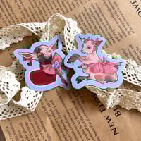 Image 5 of Coquette core Goats! - matte vinyl stickers