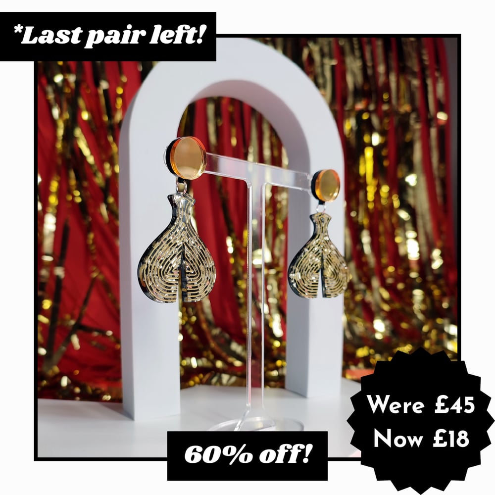Image of Bowie Inspired Tokyo Pop Statement Acrylic Earrings 