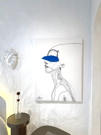 Image 2 of Traces VII Blue – Where Silence Becomes Color  (Original Series – Hand Painted 1/3)