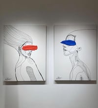Image 3 of Traces VII Blue – Where Silence Becomes Color  (Original Series – Hand Painted 1/3)
