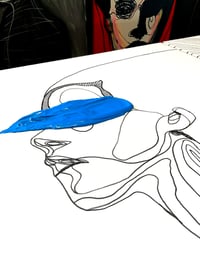 Image 4 of Traces VII Blue – Where Silence Becomes Color  (Original Series – Hand Painted 1/3)