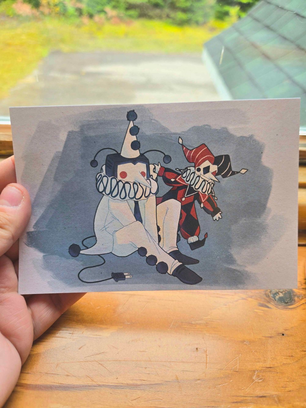 Image of Clown Spamtenna keychains and print!