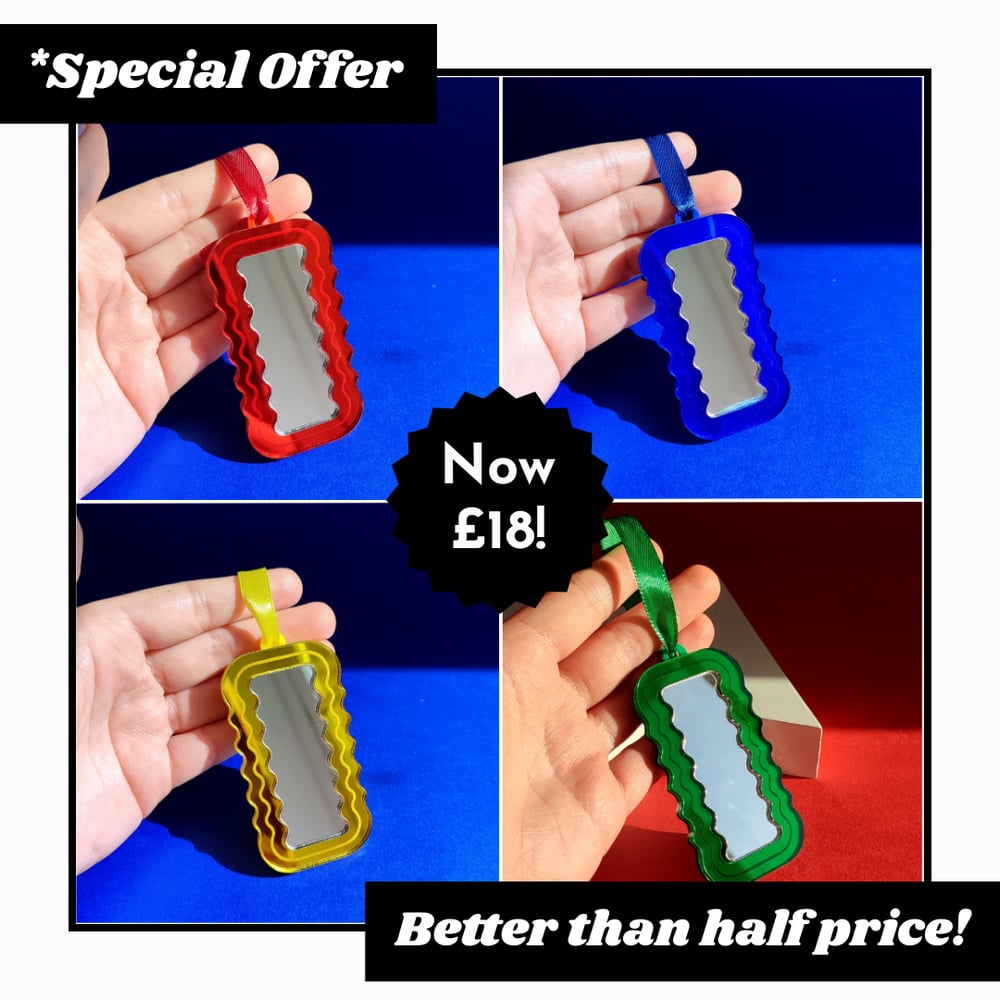 Image of Wiggle Mirror Hanging Ornament / Decoration