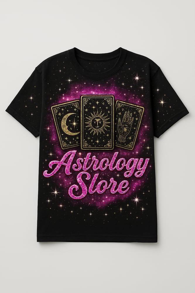 Image of Black Astrologyslore Logo T Shirt (Pre Order)