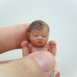 Image of "Ella" 1:12 scale miniature resin baby girl number 11 of 26