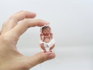 Image of "Ella" 1:12 scale miniature resin baby girl number 11 of 26