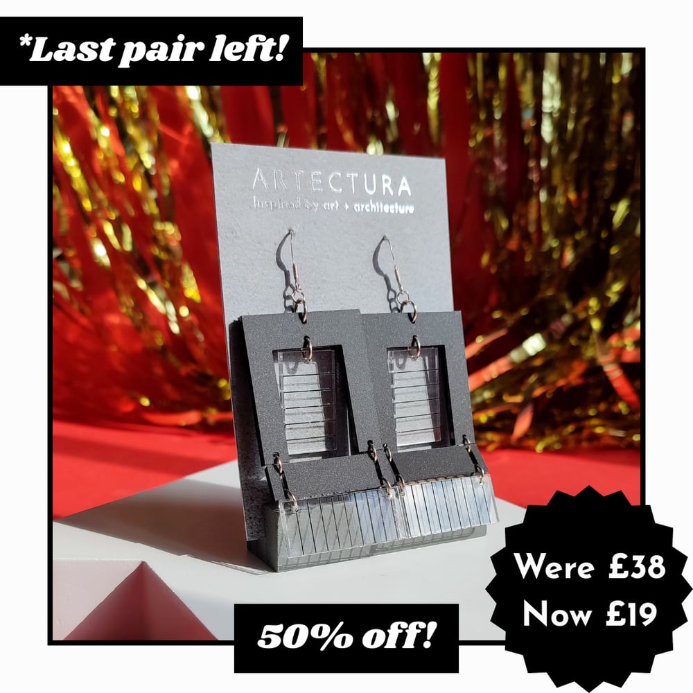 Image of Villa Savoye Inspired Arch Drop Architectural Earrings