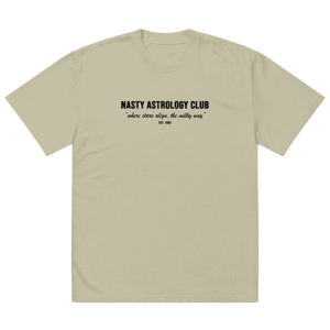 Nasty Astrology Club Tee - Oversized Faded T-Shirt