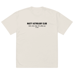 Nasty Astrology Club Tee - Oversized Faded T-Shirt