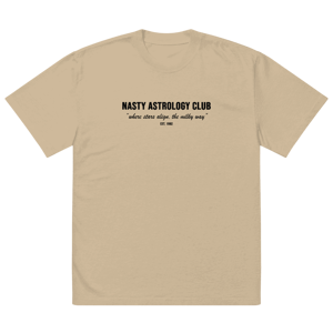 Nasty Astrology Club Tee - Oversized Faded T-Shirt