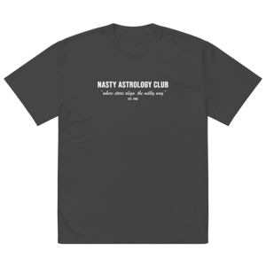 Nasty Astrology Club Tee - Oversized Faded T-Shirt