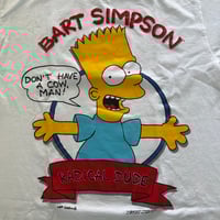 Image 2 of Bart Simpson Don't Have A Cow Man! Size L 1990 Screen Stars Single Stitch Made in USA T-Shirt