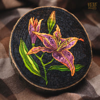 Image 1 of Liliom pirográfia | Lily woodburning